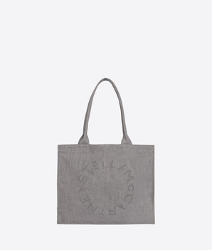 STELLA McCARTNEY BORSA GRIGIO / UNI TOTE BAG CON LOGO TRAFORATO