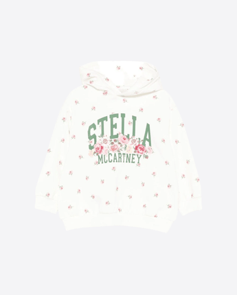 Stella McCartney FELPA AVORIO / 4A FELPA CON DECORAZIONI E LOGO