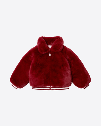 STELLA McCARTNEY GIACCA GIACCA IN PELLICCIA GRANATA