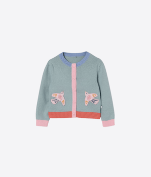Stella McCartney GIACCA GREY / 12M CARDIGAN IN COTONE E LANA