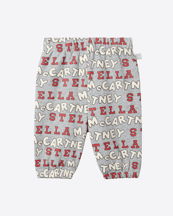 STELLA McCARTNEY PANTALONE PANTALONI SPORTIVI CON STAMPA SCRITTA STELLA