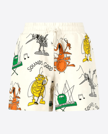 Stella McCartney SHORTS BERMUDA CON STAMPA GRAFICA MUSICALE STELLA McCARTNEY