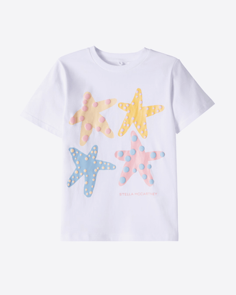 Stella McCartney T-SHIRT T-SHIRT IN JERSEY DI COTONE CON STAMPA STELLA McCARTNEY