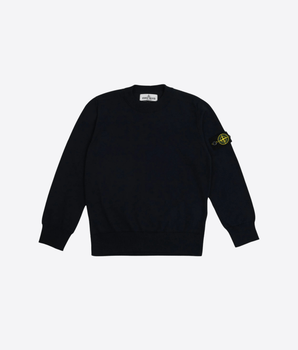 STONE ISLAND Abbigliamento e accessori BLU / 8A Maglia in cotone con applicazione Compass