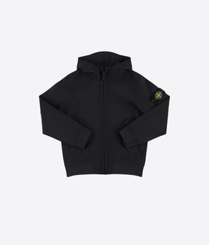 STONE ISLAND Abbigliamento e accessori NERO / 8A GIACCA A VENTO IN NYLON CON CAPPUCCIO