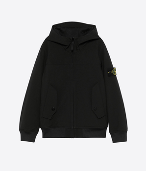 STONE ISLAND Abbigliamento e accessori NERO / 8A GIUBBINO CON CAPPUCCIO