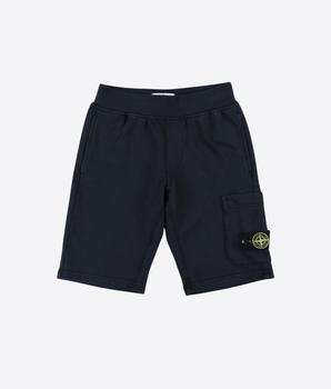 STONE ISLAND Abbigliamento e accessori NERO / 8A Shorts con applicazione Compass