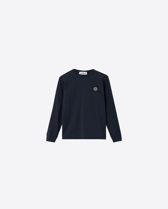 STONE ISLAND T-SHIRT BLU / 4A T-SHIRT A MANICA LUNGA LIGHT COTTON JERSEY