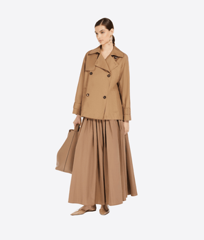 THE CUBE Abbigliamento e accessori TRENCH CORTO IN TWILL ANTIGOCCIA