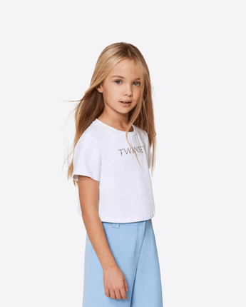 TWIN SET Abbigliamento e accessori T-shirt cropped con logo