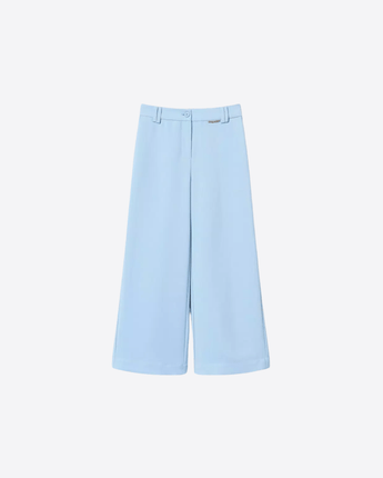 TWINSET BLU / 10A PANTALONI A PALAZZO IN CRÊPE