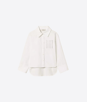 TWINSET CAMICIA CAMICIA IN POPELINE CON BORCHIE