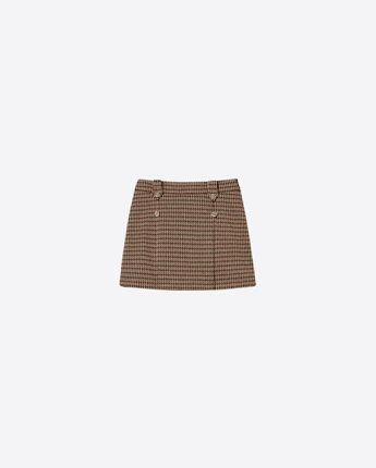 TWINSET GONNA MINIGONNA IN PIED DE POULE