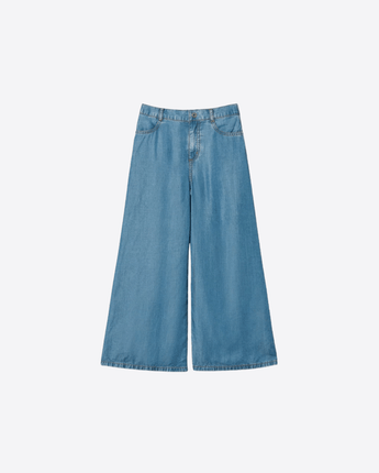 TWINSET JEANS JEANS AMPI IN CHAMBRAY