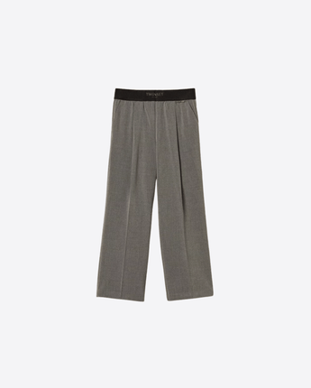 TWINSET PANTALONI PANTALONI A PALAZZO IN FLANELLA CON PIEGHE
