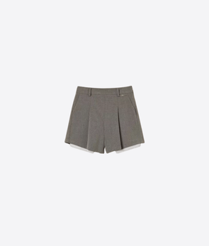 TWINSET SHORTS SHORTS IN FLANELLA CON PIEGHE