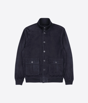 VALSTARINO GIACCA BLU / 48 GIUBBOTTO IN SUEDE SFODERATO