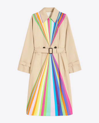 WEEKEND GIACCA TRENCH IN COTONE ANTIGOCCIA CON STAMPA ARCOBALENO WEEKEND MAX MARA WKSPALANCA 001