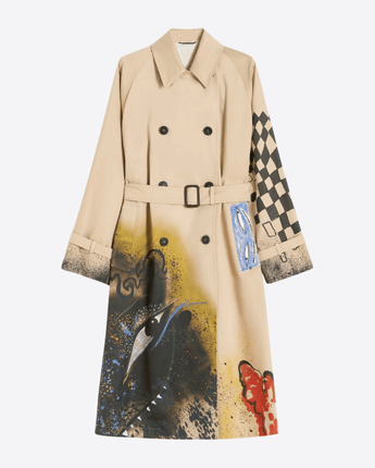 WEEKEND GIACCA TRENCH IN GABARDINA ANTIGOCCIA FANTASIA - SKIN ORIENT WEEKEND MAX MARA