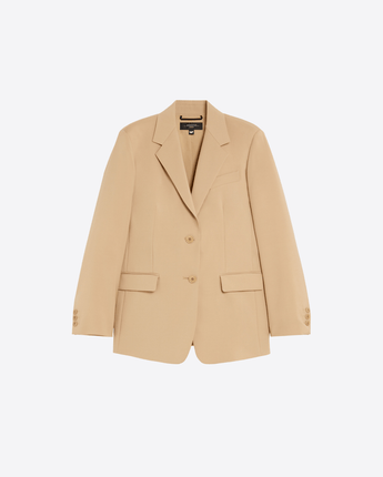 WEEKEND MAX MARA Abbigliamento e accessori BEIGE / 38 BLAZER MONOPETTO IN TELA DI MISTA LANA