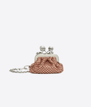 Weekend Max Mara Abbigliamento e accessori BLUSH PASTICCINO BAG NANO IN RASO CON STRASS