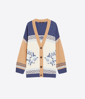 WEEKEND MAX MARA Abbigliamento e accessori CARDIGAN COLOR BLOCK IN FILATO DI COTONE