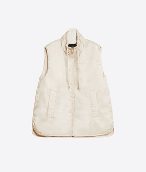 Weekend Max Mara Abbigliamento e accessori ECRU / 38 GILET REVERSIBILE IN TELA ANTIGOCCIA