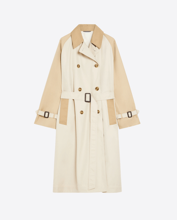 WEEKEND MAX MARA Abbigliamento e accessori GHIACCIO / 36 TRENCH REVERSIBILE IN GABARDINA ANTIGOCCIA