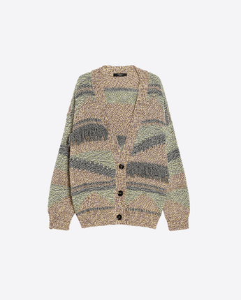 WEEKEND MAX MARA Abbigliamento e accessori MULTICOLOR / XS CARDIGAN IN FILATO DI COTONE E LANA