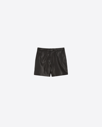 WEEKEND MAX MARA Abbigliamento e accessori NERO / 40 SHORT IN PELLE