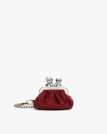 Weekend Max Mara Abbigliamento e accessori RUBINO PASTICCINO BAG NANO IN RASO CON STRASS