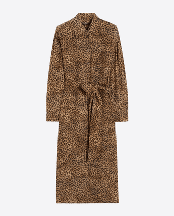 WEEKEND MAX MARA ABITO ABITO CHEMISIER IN CREPE DE CHINE DI SETA STAMPATA