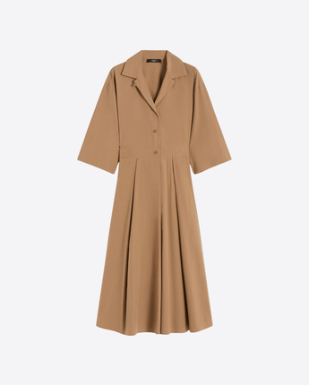 WEEKEND MAX MARA ABITO CUOIO / 40 ABITO CHEMISIER MIDI IN POPELINE DI COTONE