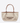 WEEKEND MAX MARA BORSA BEIGE/MARRONE / UNI TOTE BAG IN CANVAS DI COTONE