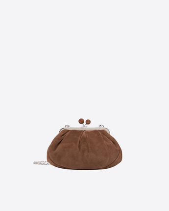 WEEKEND MAX MARA BORSA CIOCCOLATO / UNI PASTICCINO BAG SMALL IN SUEDE