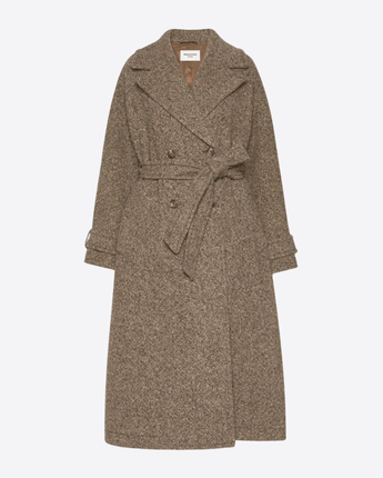 WEEKEND MAX MARA CAPPOTTO CAPPOTTO LUNGO IN TWEED DI MISTA LANA
