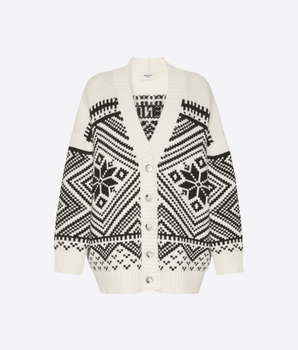WEEKEND MAX MARA CARDIGAN CARDIGAN IN LANA JACQUARD