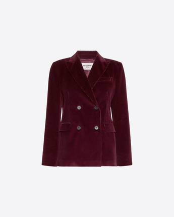 WEEKEND MAX MARA GIACCA BLAZER IN VELLUTO DI COTONE A COSTINE