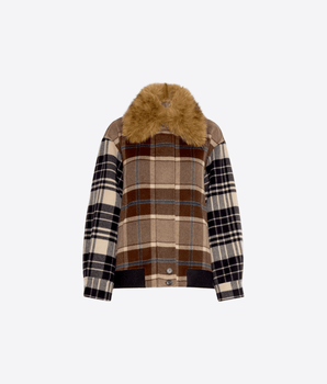 WEEKEND MAX MARA GIACCA BOMBER IN DRAP DI LANA CHECK
