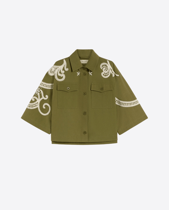 WEEKEND MAX MARA GIACCA GIACCA IN TELA DI COTONE CON RICAMI