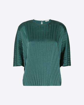 WEEKEND MAX MARA MAGLIA BLUSA AMPIA IN RASO PLISSÈ