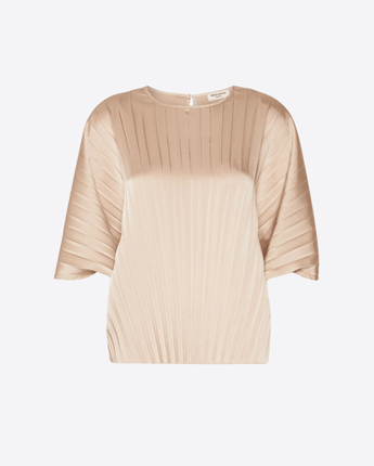 WEEKEND MAX MARA MAGLIA BLUSA AMPIA IN RASO PLISSÈ