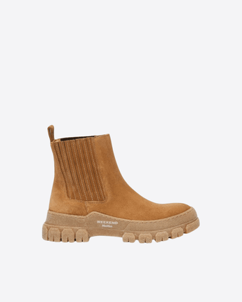 WEEKEND MAX MARA SCARPE CHELSEA BOOT IN PELLE SCAMOSCIATA