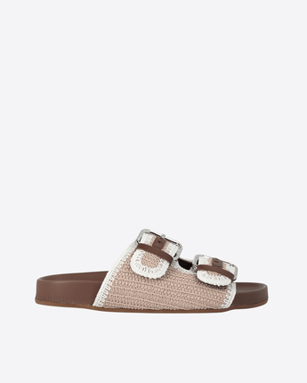 WEEKEND MAX MARA SCARPE SANDALO FUSSBETT IN COTONE CROCHET