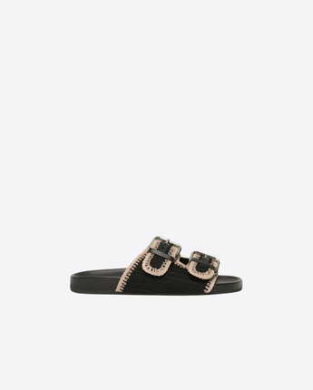 WEEKEND MAX MARA SCARPE SANDALO FUSSBETT IN COTONE CROCHET