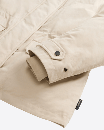 WOOLRICH ARCTIU PARKA CORTO IN MOUNTAIN CLOUT CON CAPPUCCIO E PELLICCIA REMOVIBILI