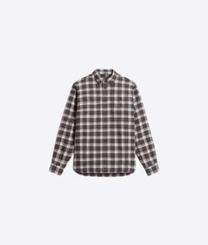 WOOLRICH CAMICIA CAMICIA WARREN A QUADRI IN FLANELLA DI PURO COTONE