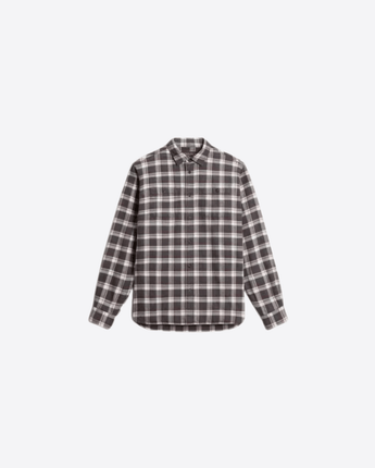 WOOLRICH CAMICIA CAMICIA WARREN A QUADRI IN FLANELLA DI PURO COTONE