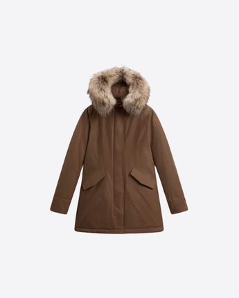 WOOLRICH GIACCA ARCTIC PARKA IN RAMAR CLOTH CON PELLICCIA REMOVIBILE