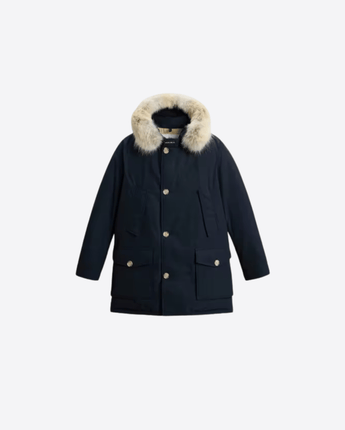 WOOLRICH GIACCA ARTIC PARKA IN RAMAR CLOTH CON PELLICCIA REMOVIBILE